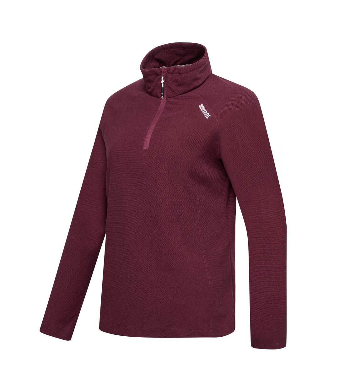 Haut Polaire À Col Montant Zippé Motif/style À Rayures Montes Femme Pourpre Regatta-4