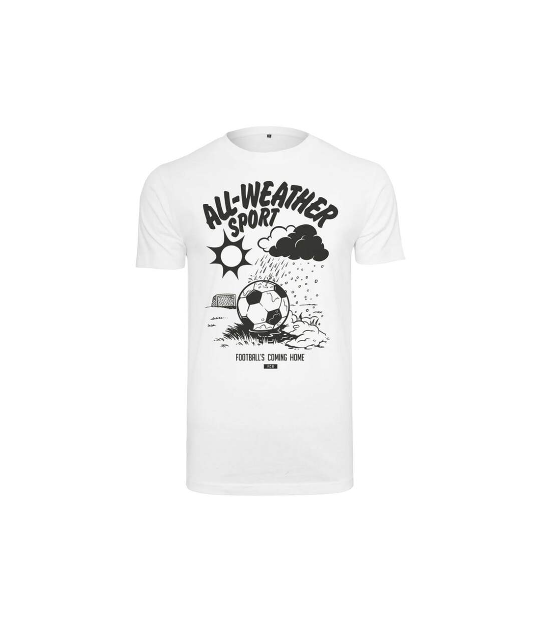 T-shirt Footballs Coming Home Homme Blanc Mister Tee-2
