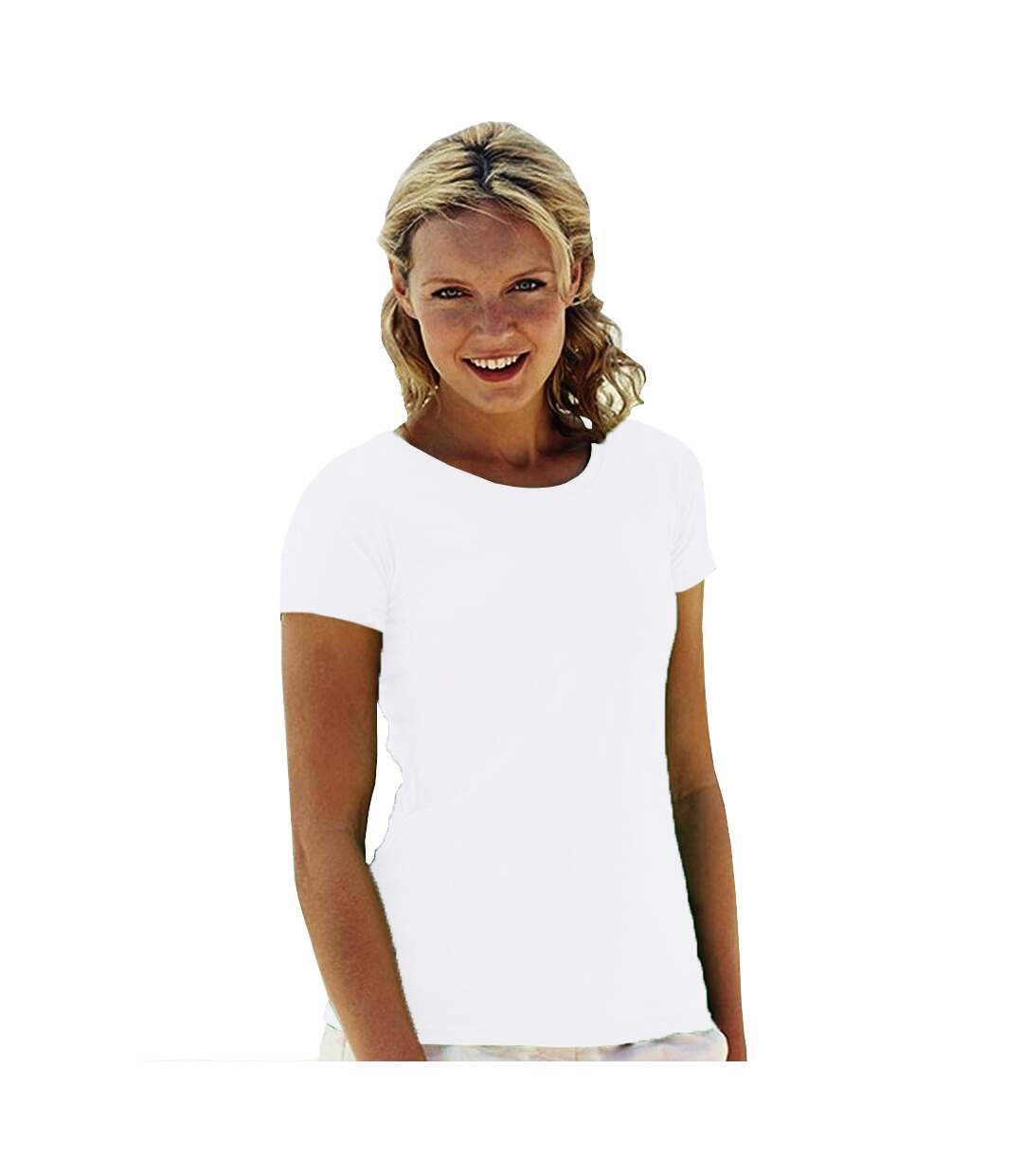 T-shirt manches courtes femme blanc Fruit of the Loom-4