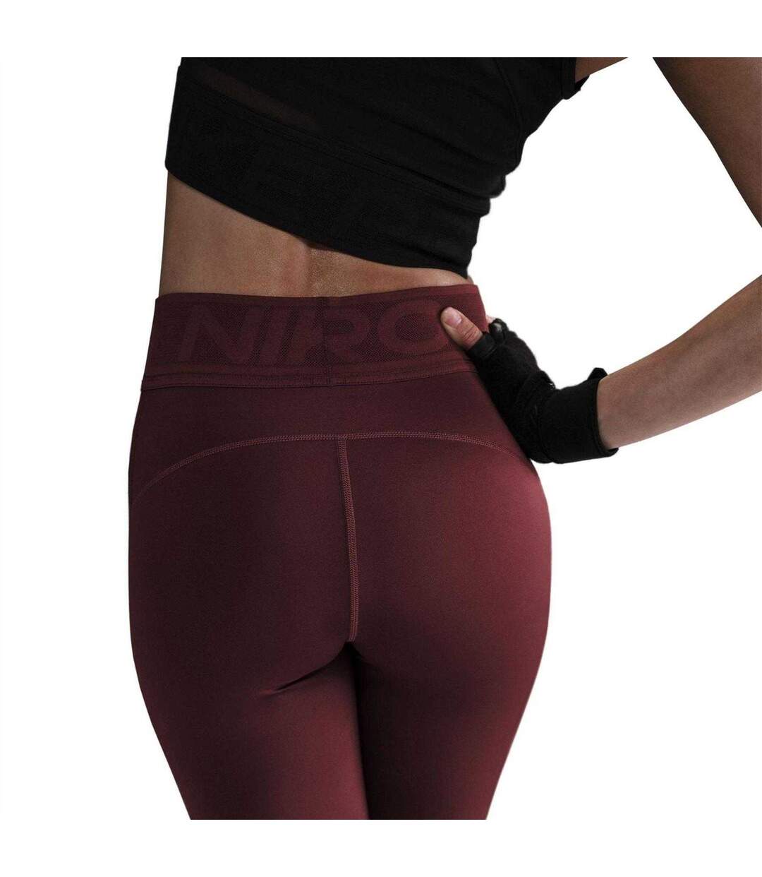 Legging Motif/style Logo Pro Sculpt Femme Bordeaux Nike-3