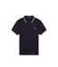 Polo Motif/style Double Pointe Homme Bleu Marine Foncé Fred Perry-2