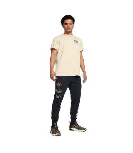 Mens Project Rock Graphic Print Joggers Black Under Armour