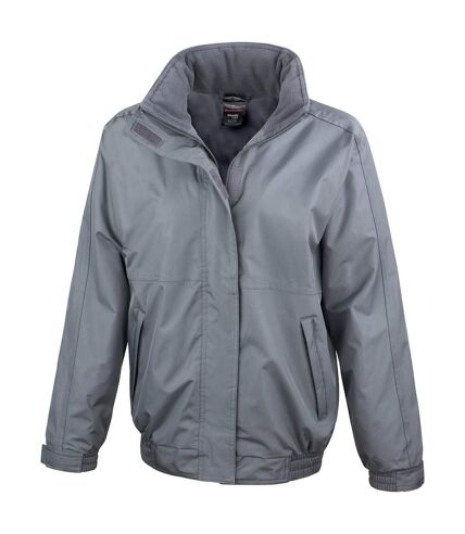 Womens/ladies channel blouson jacket grey Result Core