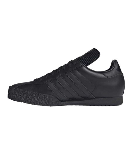 Childrens/kids Samba Super Leather Trainers Black Gold Adidas