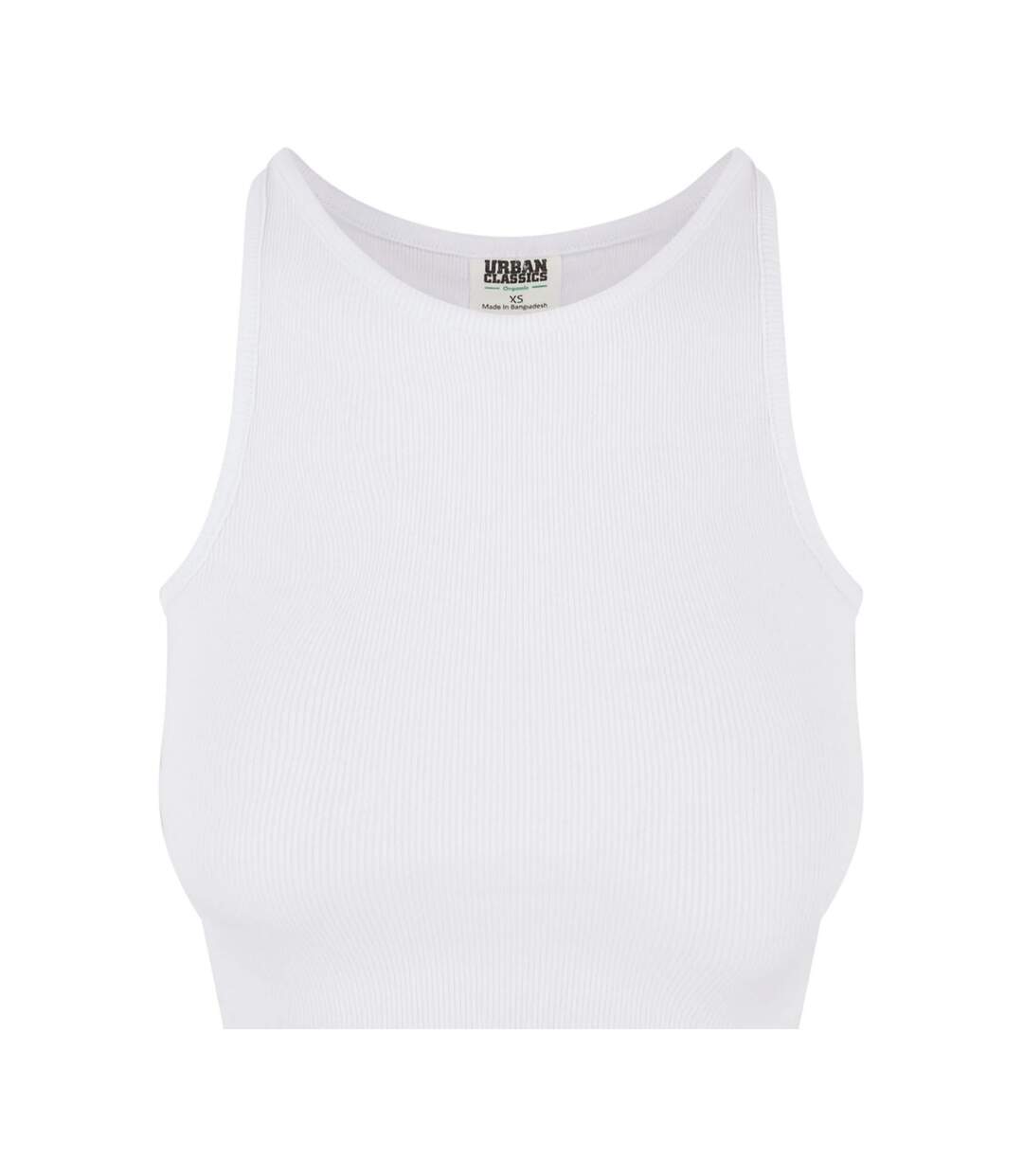 Haut Court Motif/style Côtelé Femme Blanc Noir Urban Classics-4