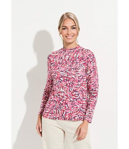 Sous-pull imprimé col montant manches longues