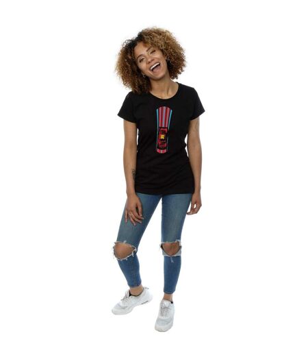 Disney - T-shirt CARS LIGHTNING MCQUEEN STRIPES - Femme (Noir) - UTBI13738