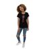 Disney - T-shirt CARS LIGHTNING MCQUEEN STRIPES - Femme (Noir) - UTBI13738-4