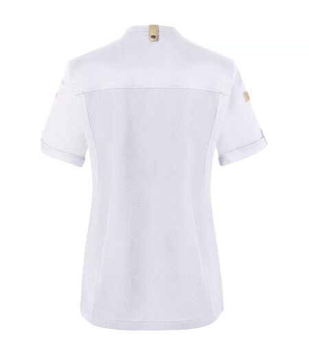 Womens/ladies Green-generation Short-sleeved Chef Jacket White Karlowsky
