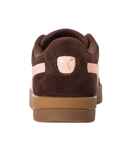 Womens/ladies Jada Suede Platform Trainers Brown Pink Puma
