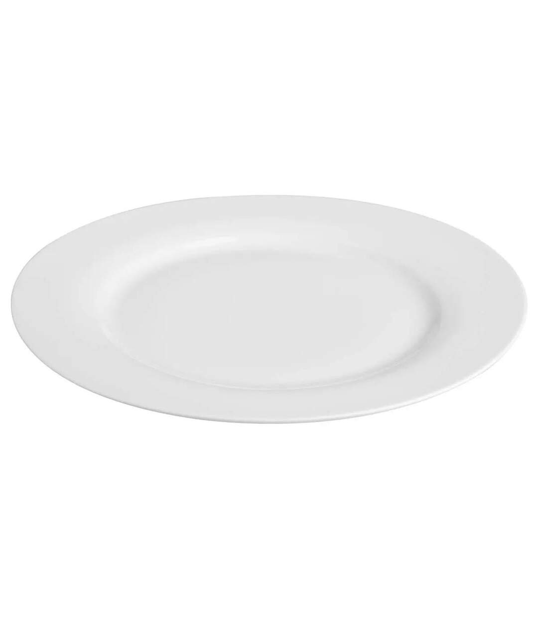 Lot de 6 Assiettes Porcelaine Uni 24cm Blanc-2
