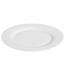 Lot de 6 Assiettes Porcelaine Uni 24cm Blanc-2