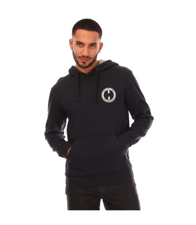 Mens Sew-on Hoodie Dark Blue Boss