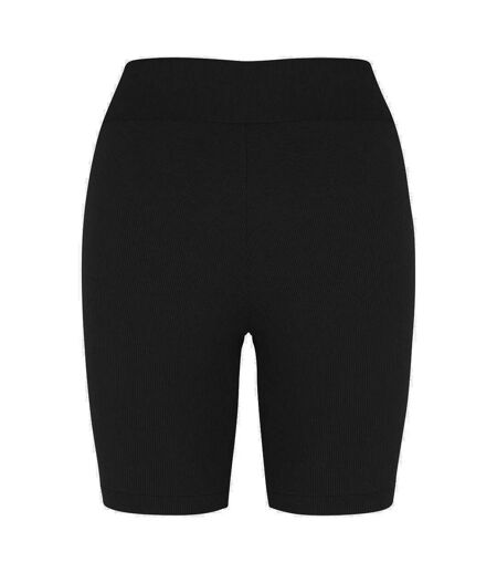 Womens/ladies ribbed cycling shorts black Native Spirit