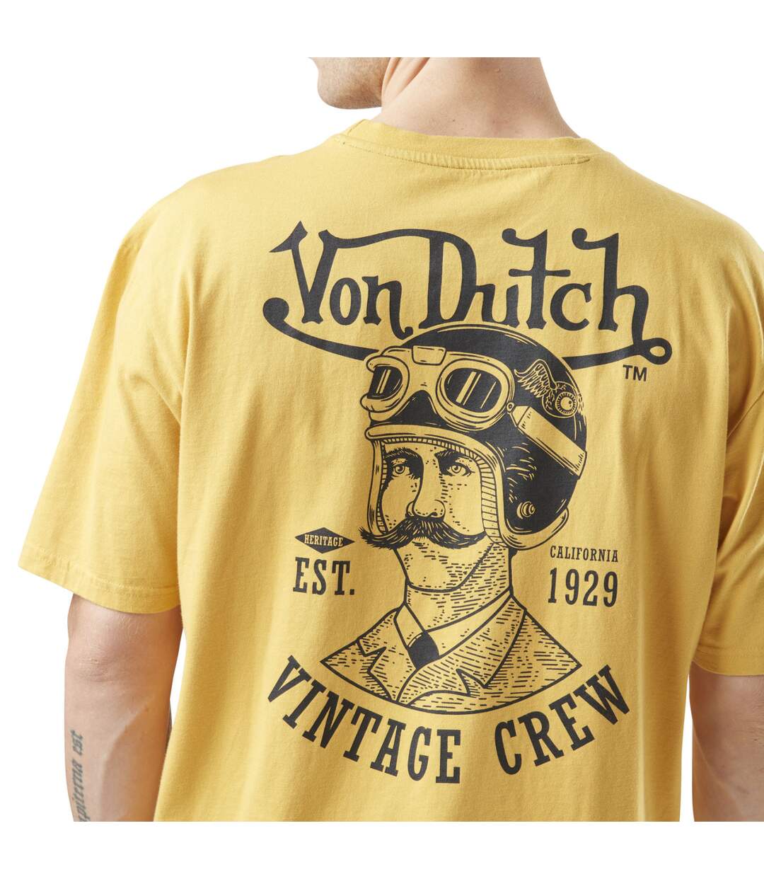 T-shirt homme col rond relax fit avec print en coton Crew Vondutch