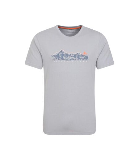 Mountain Warehouse Mens Bike Natural Cotton T-Shirt (Gray)