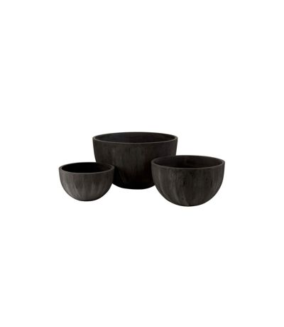 Lot de 3 Cache-Pots Design Zera 59cm Noir