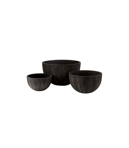 Lot de 3 Cache-Pots Design Zera 59cm Noir