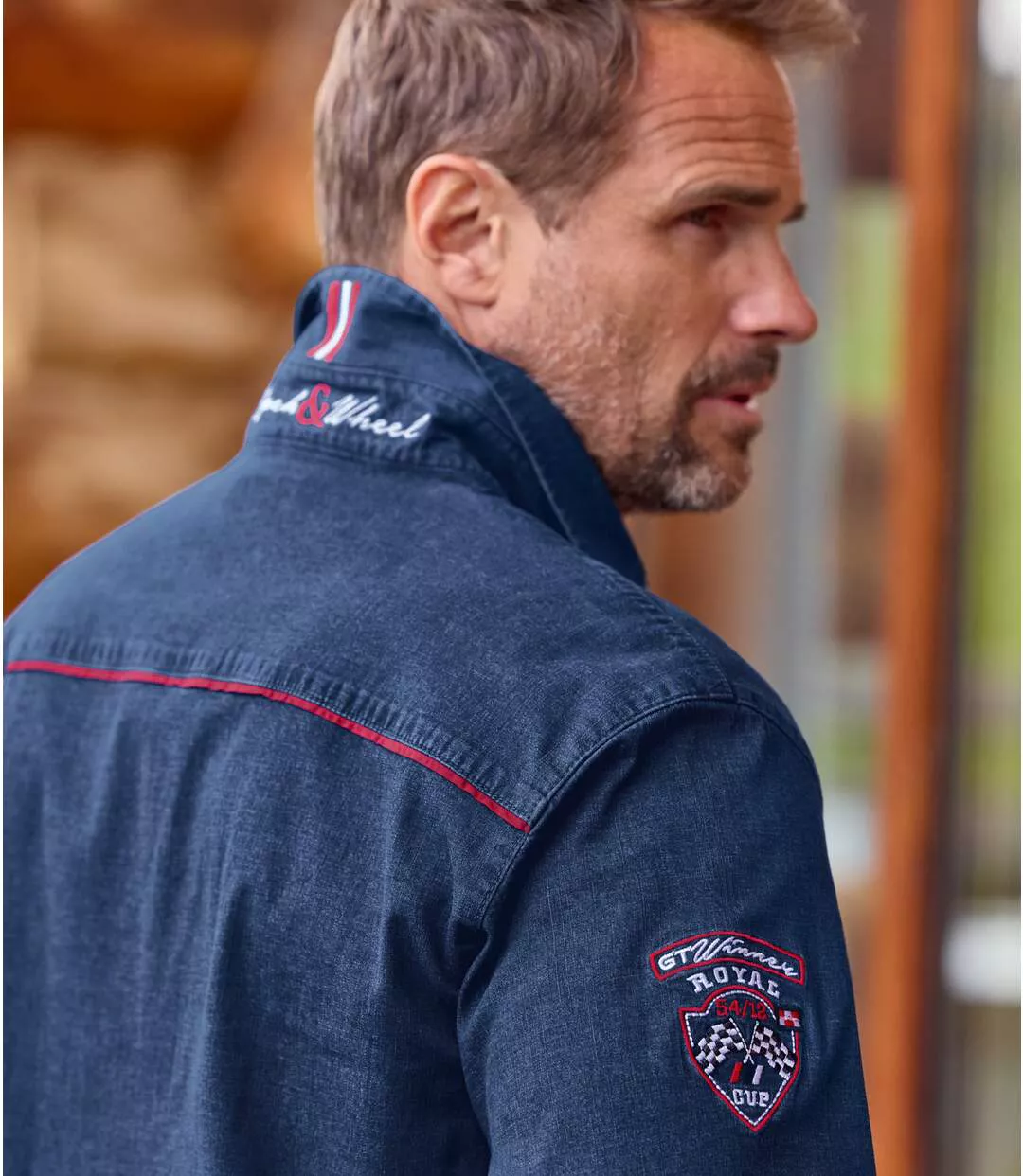 Chemise en Denim Stretch Brodée-3