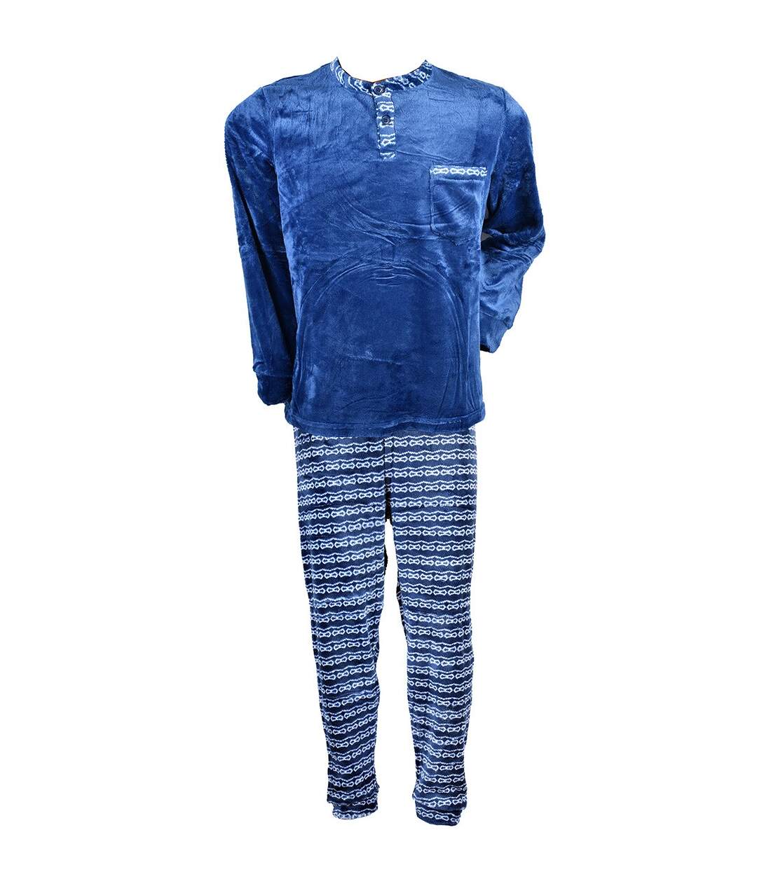 Pyjama Homme POLAIRE ECO 2545 BLEU