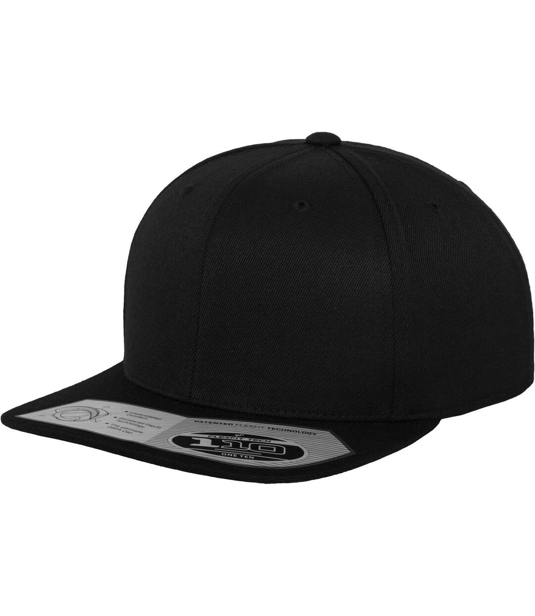 Yupoong Flexfit Unisex 110 Plain Fitted Snapback Cap (Black) - UTRW4167-1