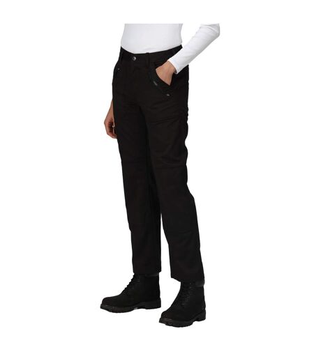 Womens/ladies Pro Action Stretch Trousers Black Regatta Professional