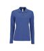 Womens/ladies Perfect Pique Long-sleeved Polo Shirt Royal Blue SOLS-1