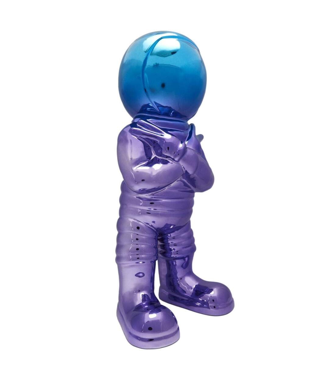 Statuette Astronaute Electroplate 33cm Multicolore-3