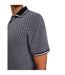 Mens Diamond Knitted Tipped Polo Shirt Navy Ted Baker-4