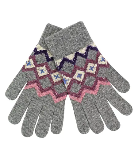 Gants en laine pour dames | Gants d'hiver doux en jacquard