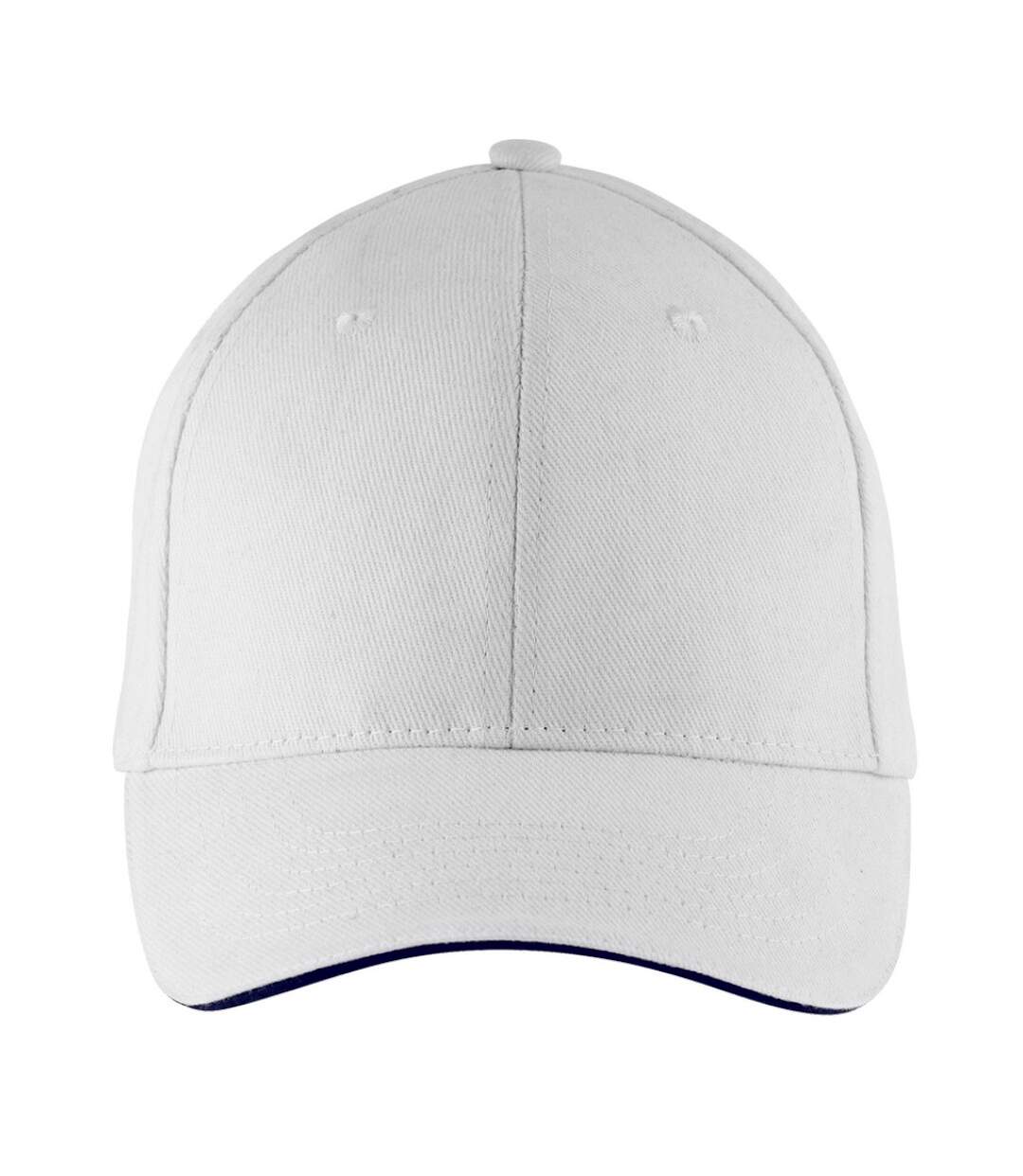 Casquette de baseball buffalo unisexe blanc/bleu marine SOLS