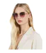 Gilded Metal Frame Sunglasses One Size Gold Light Pink Dune London-1