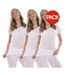 Hauts Thermiques Manches Courtes Femme Blanc Heatforce-2