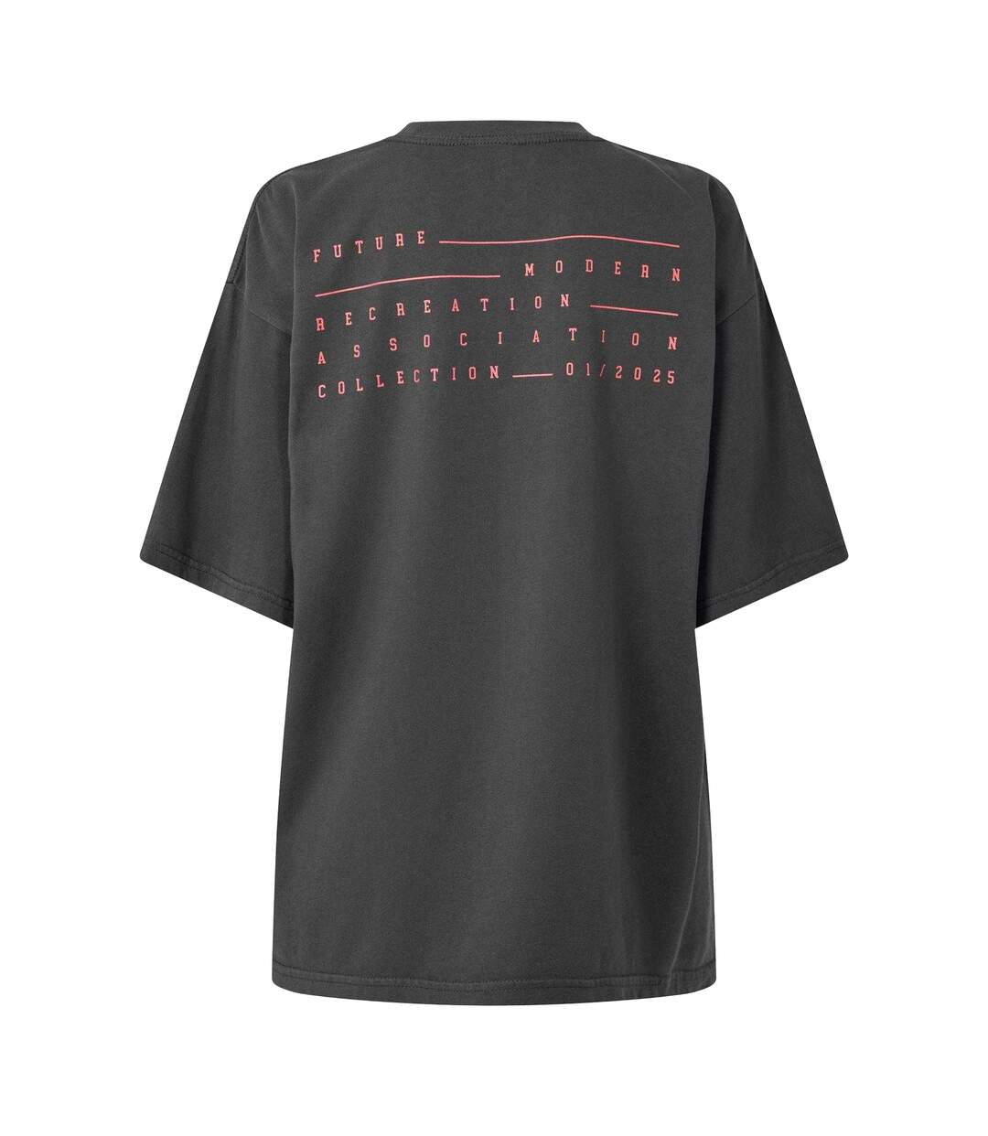 Womens/ladies Back Print T-shirt Washed Black PE Nation-3