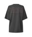Womens/ladies Back Print T-shirt Washed Black PE Nation-3