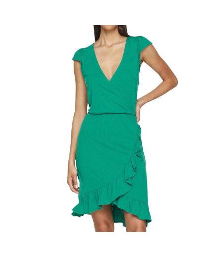 Robe Verte à volants Femme Vila Mooney - L