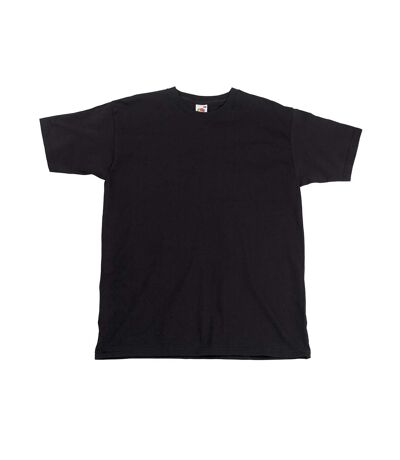 Mens super premium t-shirt black Fruit of the Loom