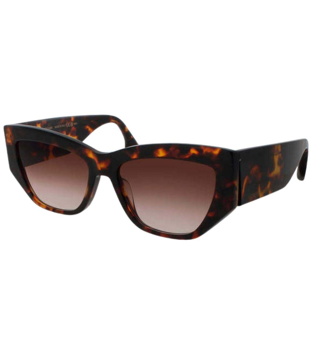 Lunettes De Soleil Motif/style Œil De Chat Femme Taille Unique Brun Havane Foncé Victoria Beckham-2
