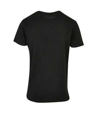 Mens basic round neck t-shirt charcoal Build Your Brand