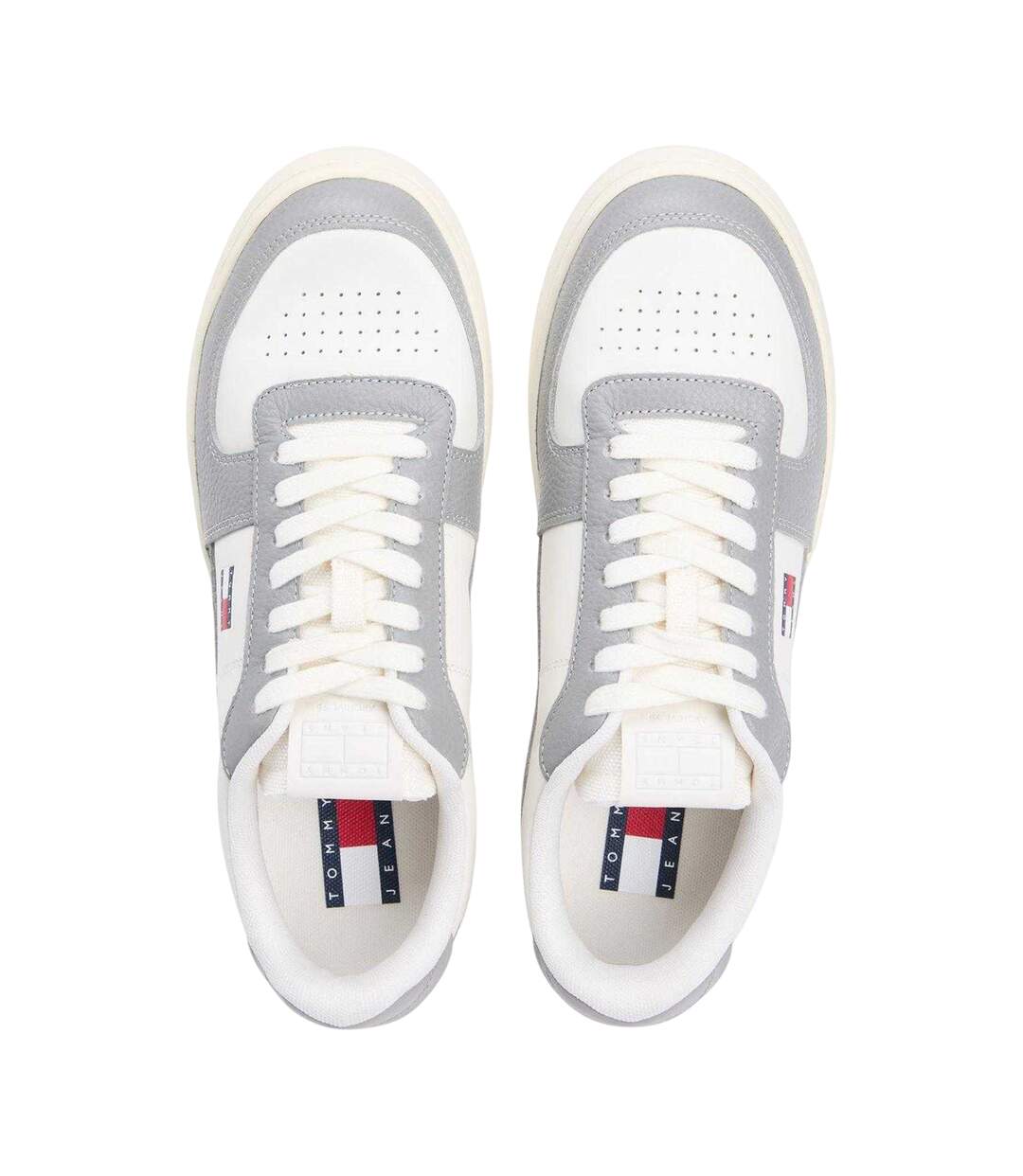 Mens Archive 98 Leather Low Cut Trainers Granite Ivory Tommy Jeans-3