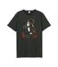 T-shirt Motif/style Amy Winehouse Poses With Roses Adulte Charbon Amplified-1
