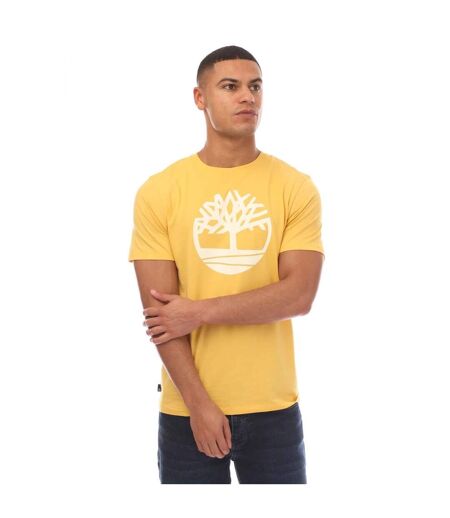Mens kennebec river tree logo t-shirt yellow Timberland