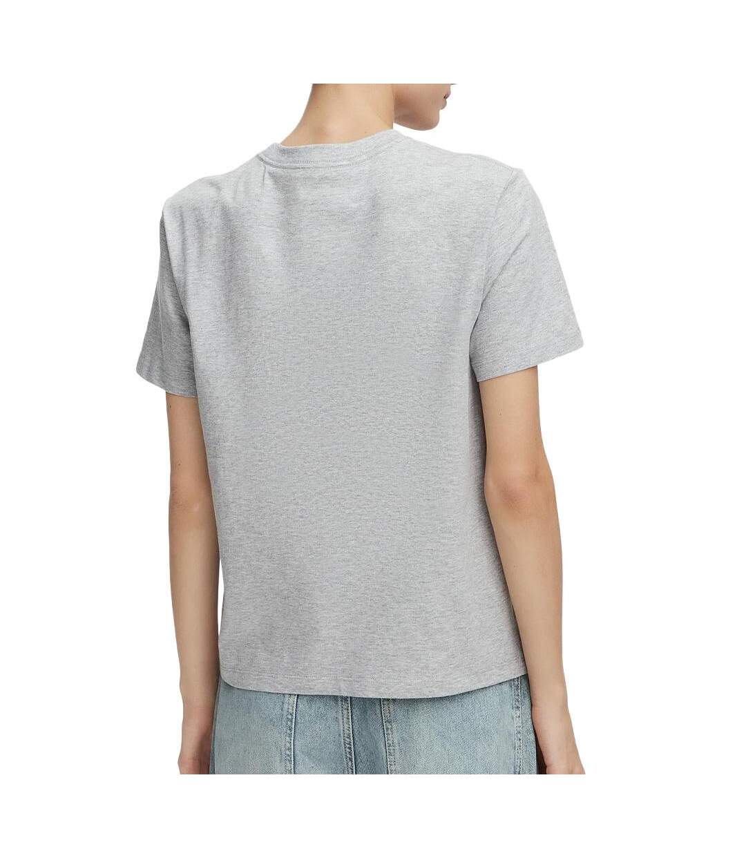 T-Shirt gris femme calvin klein classic seasonal-2