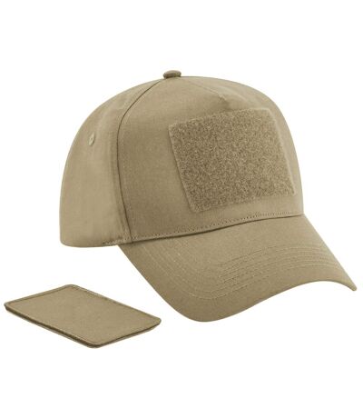 Beechfield 5 Panel Removable Patch Baseball Cap (Desert Sand)