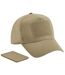 Beechfield 5 Panel Removable Patch Baseball Cap (Desert Sand)