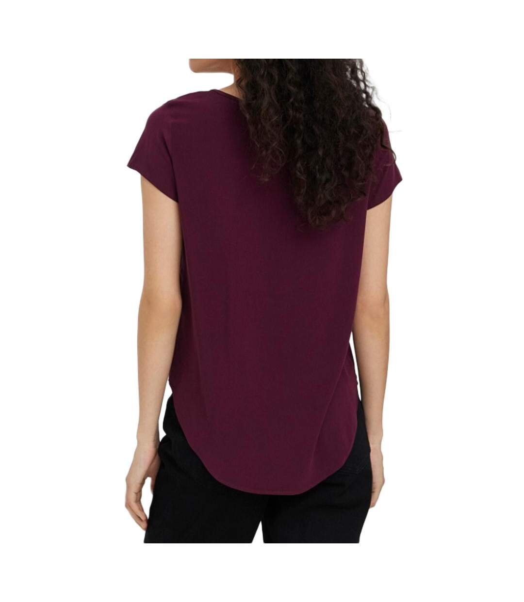 Blouse bordeaux femme vero moda  10248152-2
