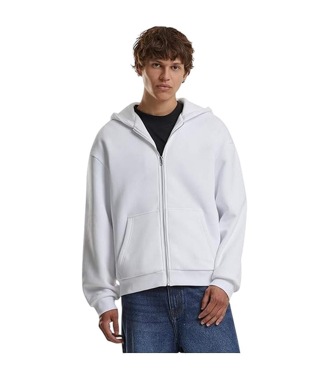Veste À Capuche Homme Blanc Build Your Brand-4