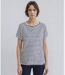 Tee-shirt femme rayé blanc à  dentelle au dos - Un essentiel simple et élégant-3