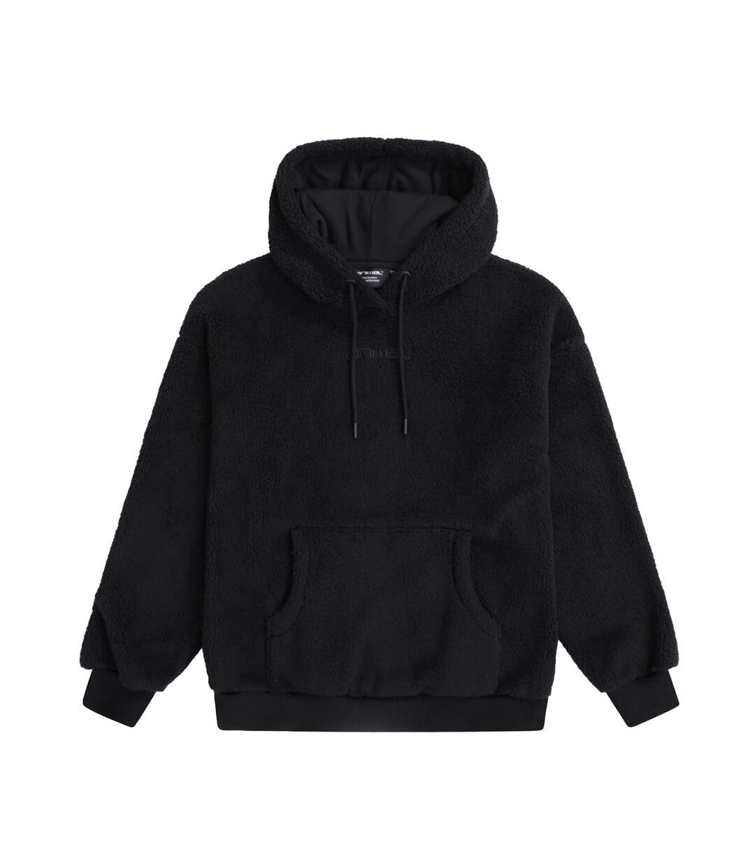 Womens/ladies Fleece Hoodie Black Animal-2