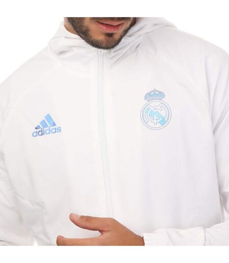 Coupe-vent homme blanc Adidas